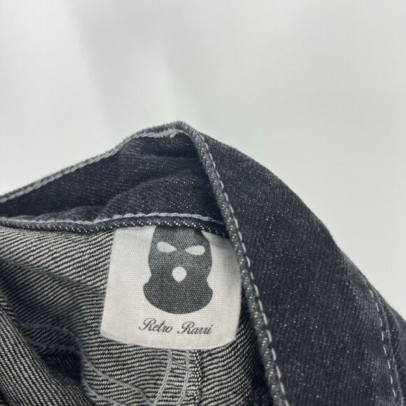 Michael Myers Halloween Jeans Size 32x30 Black Denim Y2k Horror Gothic Bat Baggy - Picture 6 of 7